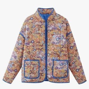 Silky puffer jacket floral 🌼🌺🌻